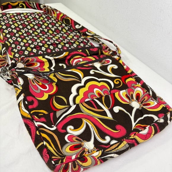 VERA BRADLEY Puccini Print Quilted Crossbody Messenger Bag Purse 60s 70s Boho - Picture 7 of 17